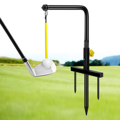 MELE LINKS Golf Swing Trainer Golf Training Aid Durable Metal Practice Golf Swing Training Aid Golf Swing Trainers Golf Practice Equipment Golf Accessories for Gift Golf Gifts for Men (Yellow)