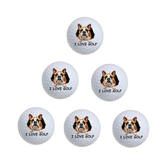 RBRSLALA Funny Golf Balls Golf Balls for Men Golf Balls 6 Pack Colored Golf Balls Cool Golf Balls Novelty Golf Balls Cheap Golf Balls Trick Golf Balls (Bulldog Ball)