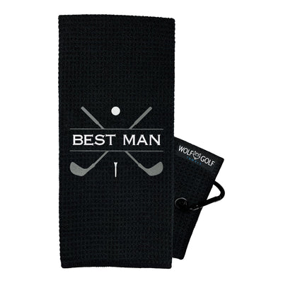 Best Man Golf Towel - Best Man Gifts - Bridal Party Golf Towels - Wedding Party Golf Towels - Golf Gifts for Groomsman - Embroidered Golf Gifts