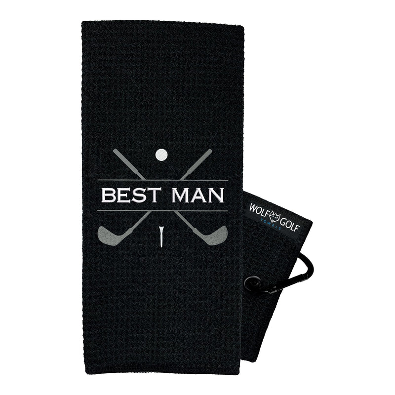 Best Man Golf Towel - Best Man Gifts - Bridal Party Golf Towels - Wedding Party Golf Towels - Golf Gifts for Groomsman - Embroidered Golf Gifts