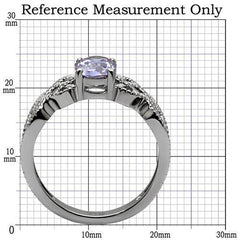 TK079 - High polished (no plating) Stainless Steel Ring with AAA Grade