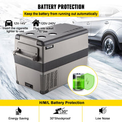 Portable Small Car Freezer 45L Mini Car Freezer Refrigerator 45W Car