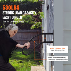 Handrails for Outdoor Steps, 29in Length Wall Mount Safety Railings