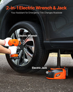 Electric Car Jack, 5 Tons /11000 lbs, Electric Scissor Jack with
