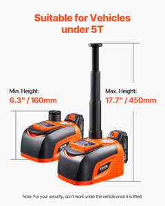 Electric Car Jack, 5 Tons /11000 lbs, Electric Scissor Jack with