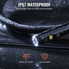 Endoscope Camera with Lights Triple Lens Borescope 499.9 cm Cable 12.7