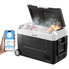 Car Refrigerator, DC 12/24V AC100-240V Compressor Electric Cooler,