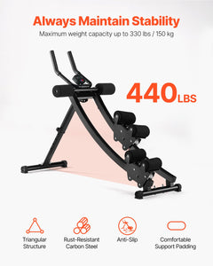 AB Workout Machine, Dual-track Ab Workout Equipment at Home Gym, Core