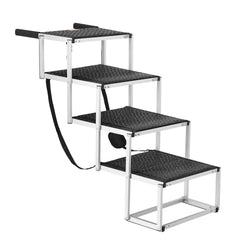Dog Stair for Cars 4-step Folding Dog Steps Aluminum Loads up to 113.4
