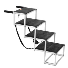 Dog Stair for Cars 4-step Folding Dog Steps Aluminum Loads up to 113.4