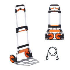 Folding Hand Truck, 309 lbs Load Capacity, Aluminum Portable Cart,