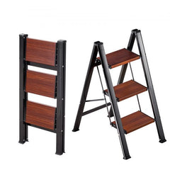 3 Step Ladder, Folding Step Stool with Wide Anti-Slip Pedal and