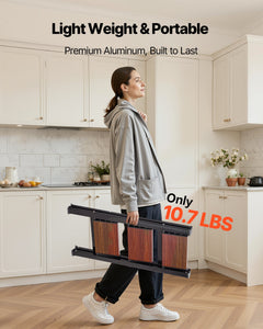 3 Step Ladder, Folding Step Stool with Wide Anti-Slip Pedal and