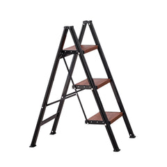 3 Step Ladder, Folding Step Stool with Wide Anti-Slip Pedal and