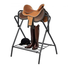Folding Saddle Rack, 28 x 19 x 37.5 in, Freestanding Horse Saddle