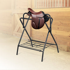 Folding Saddle Rack, 28 x 19 x 37.5 in, Freestanding Horse Saddle