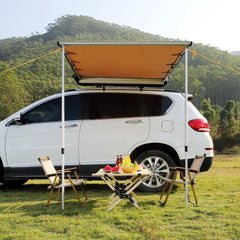 Car Side Awning, Large 4.6'x6.6' Shade Coverage Vehicle Awning,