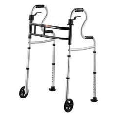 Folding Walker on Wheels, 3-in-1 Stand-Assist Folding Walkers with