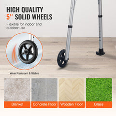 Folding Walker on Wheels, 3-in-1 Stand-Assist Folding Walkers with
