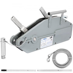 Wire Rope Puller 1.6T/1587.6 kg Capacity Hand Winch Rope 2011.7 cm