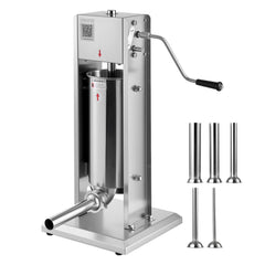 Manual Sausage Stuffer, 11 LBS / 5 L Vertical Meat Stuffer, Dual-Speed