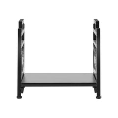 Indoor Firewood Rack, 45cm Curved Log Holder with Canvas Carrier, 18kg