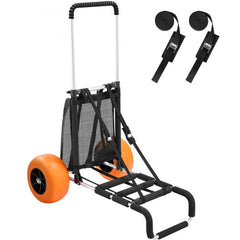 Beach Dolly with Big Wheels for Sand, 29.9in x 15.4in Cargo Deck, w/