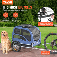 Dog Bike Trailer, Supports up to 100 lbs, Pet Cart Bicycle Carrier,
