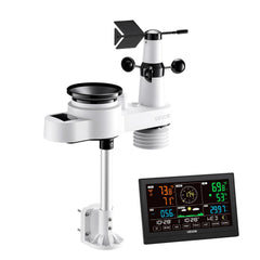 5-in-1 Wi-Fi Weather Station, 190.5 mm VA Display, Wireless Solar
