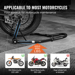 Motorcycle Rear Wheel Stand, with U + L Fork Swingarm Spool, 390 kg