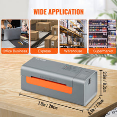 Thermal Label Printer, 203DPI 60pcs/min for 4x6 Mailing Packages, USB