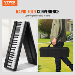 88 Key Folding Keyboard Piano, Bluetooth & MIDI, Portable Electronic