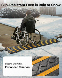 Car Driveway Rubber Curb Ramp, 15 Tons Load Capacity, 66 mm Rise