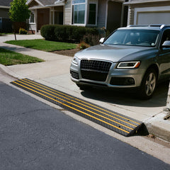 Car Driveway Rubber Curb Ramp, 15 Tons Load Capacity, 66 mm Rise
